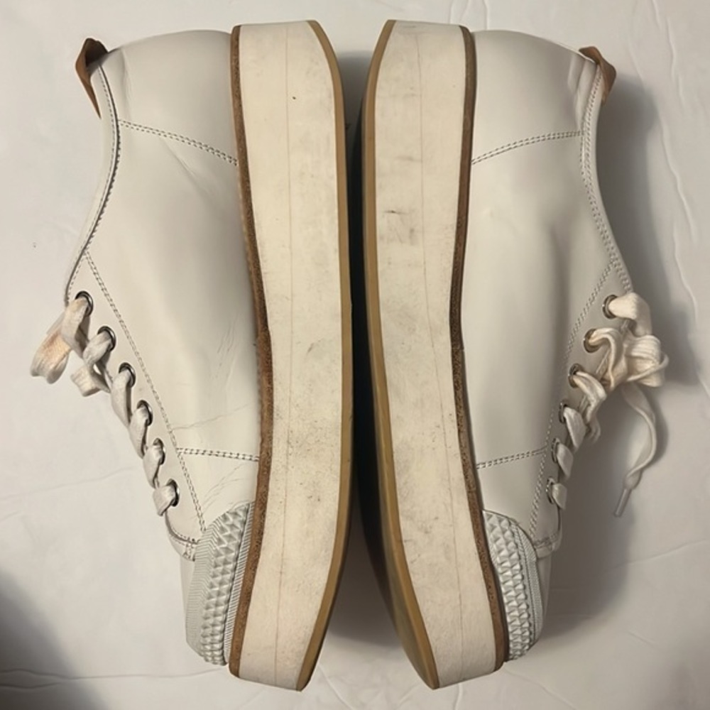 FLAMINGOS Leather Tatum White Platform Sneakers - Picture 6 of 13